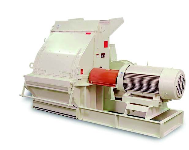 Industrial grain cleaning machine with a white body and red motor on a gray platform, isolated on a white background.