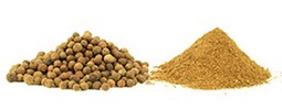 ground allspice before and after hammer mill processing