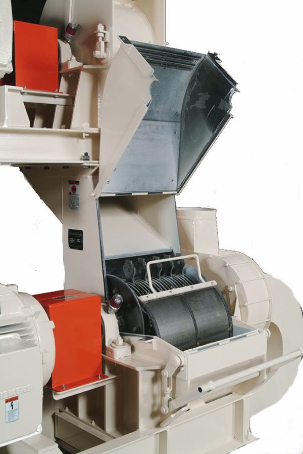 interior view of Schutte-Buffalo FG Series dual stage fine grinding hammer mill